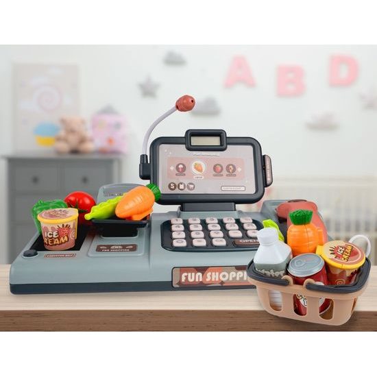 Dětská elektronická pokladna s váhou a pohyblivým pásem Fun Shopping