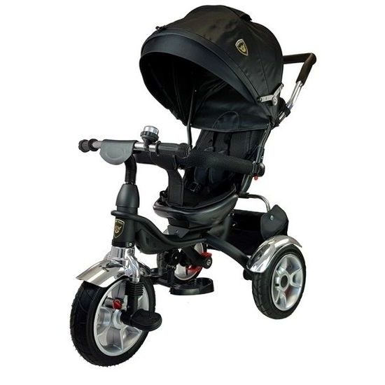 Majlo Toys multifunkční tříkolka s nafukovacími koly PRO500 černá