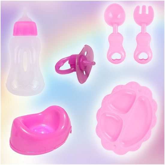 Panenka Sweet Doll 30 cm s jídelní židličkou a dalším příslušenstvím