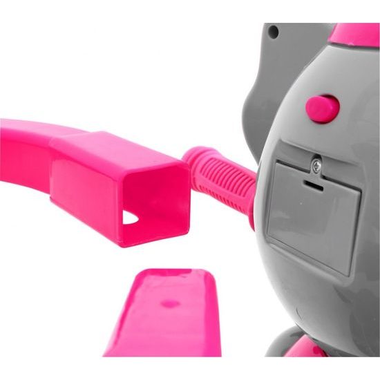 Dětská tříkolka s vodící tyčí Slon růžový