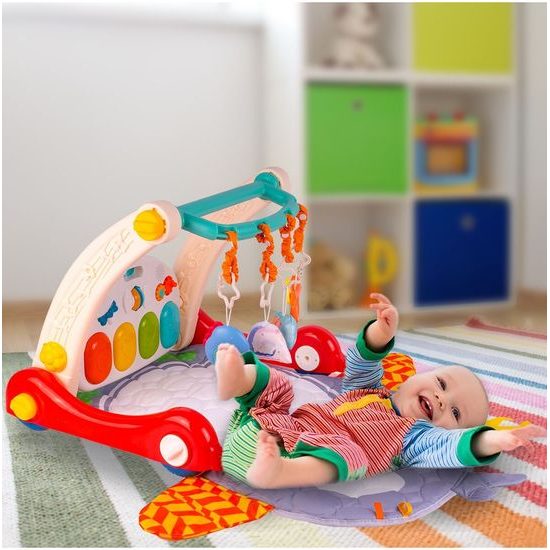 Chodítko 2v1 s hrací dekou a piankem Playmat Stroller