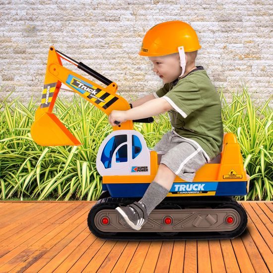 Dětské odrážedlo pásový bagr King Kong s helmou