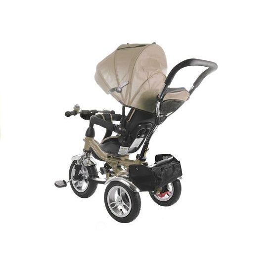 Majlo Toys tříkolka 2v1 s nafukovacími koly PRO600 béžová