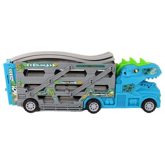 Odtahové auto se 3 autíčky a 2 skluzavkami Dino Truck