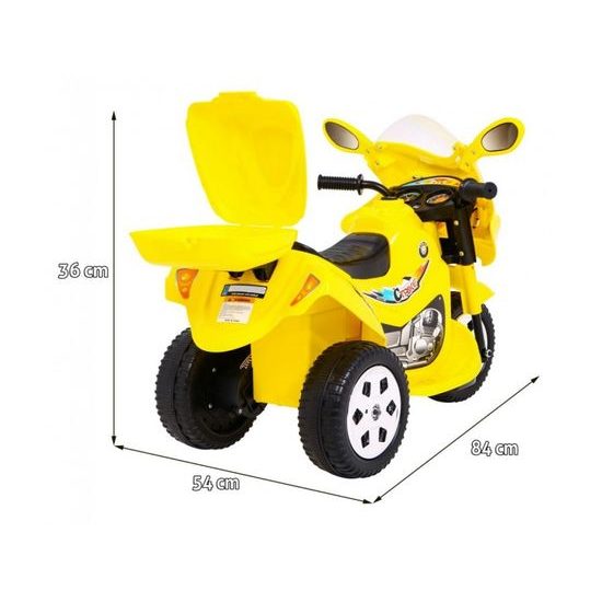 Dětská elektrická tříkolka Racing Yellow