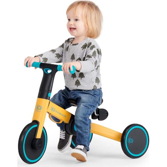 KINDERKRAFT 4TRIKE dětská skládací tříkolka 2v1 Sunflower Blue