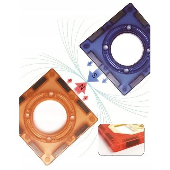 Doris magnetická svítící stavebnice s mlýnským kolem a výtahem Magic Blocks 129 dílů