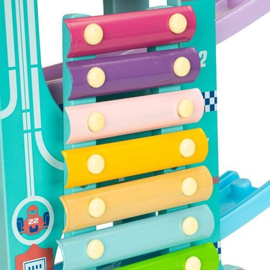 Ecotoys dětské cimbálky se skluzavkou a 6 autíčky