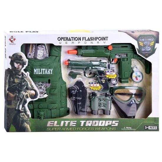 Vojenská sestava pro děti Elite Troops s příslušenstvím