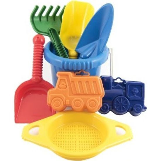 SADA - Kbelík sítko lopatka kupecká lopatka hrabičky - mix barev