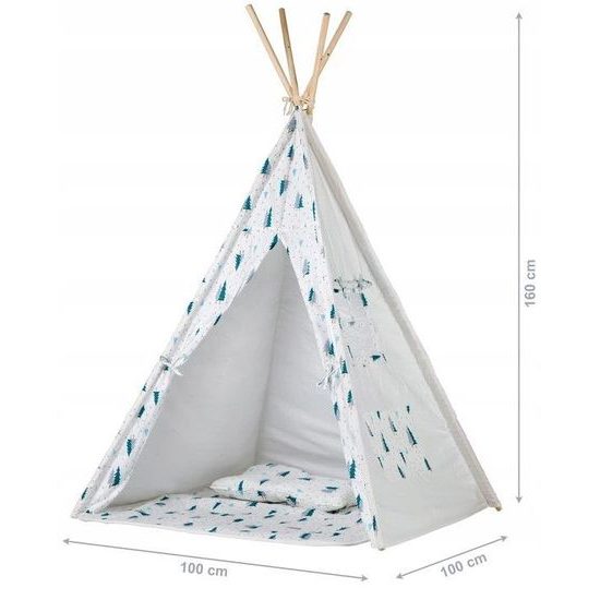 Ecotoys detský indiánsky stan teepee nebeský les