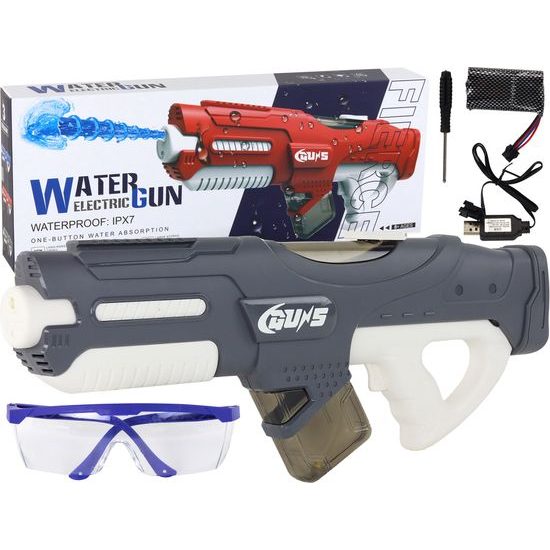 Velká vodní postole 750ml s brýlemi - šedá