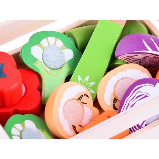 Majlo Toys dřevěná zelenina v bedýnce Vegetable Box