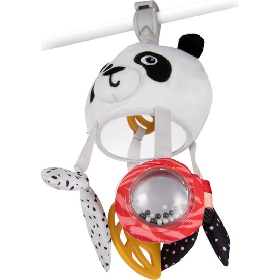 CANPOL babies Senzorická závěsná cestovní hračka PANDA s klipem BabiesBoo