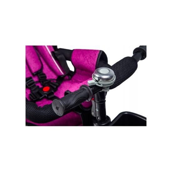 Ecotoys dětská tříkolka s otočným sedadlem Rotage růžová - nafukovací kola