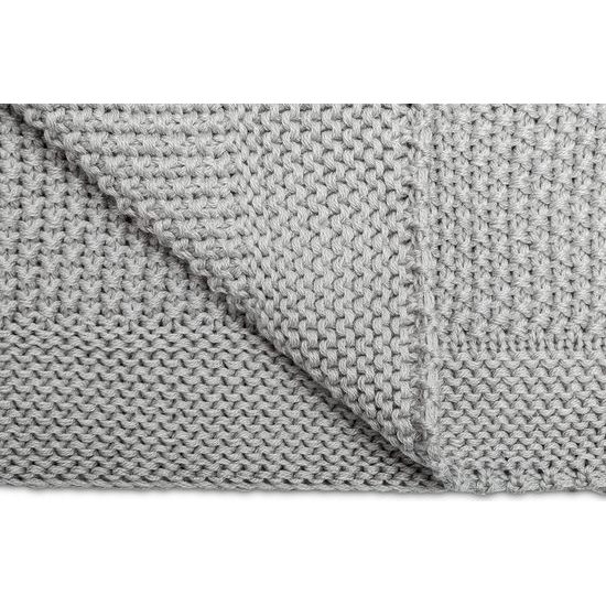 Sensillo dětská deka do kočárku pletená 100% bavlna šedá
