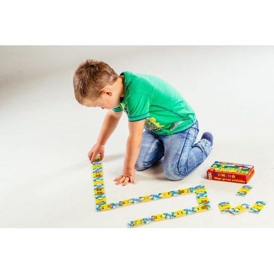 Dřevěné Domino Moje první zvířátka - společenská hra, 28ks