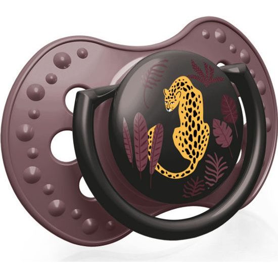 Lovi Silikonové dynamické dudlíky 3-6m, Jungle Vibes Girl - hořčice/lila