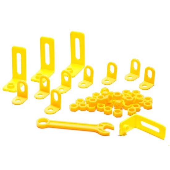 3D konstrukční stavebnice s vrtačkou na baterie, stolečkem a židličkou Magic Panel 296 ks