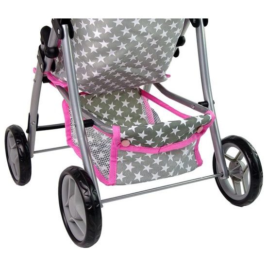 Alice sportovní kočárek pro panenku 9304 šedo-růžový