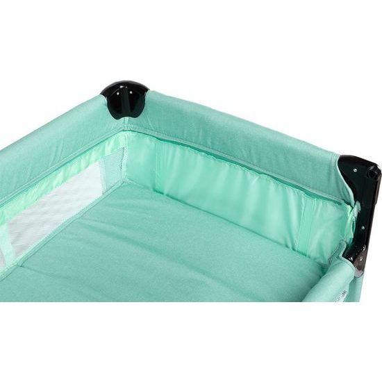 Dětská cestovní postýlka CARETERO ESTI se stahovací bočnicí mint