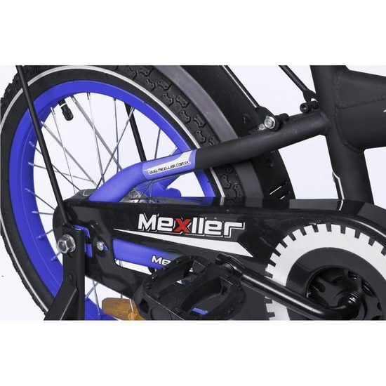 Mexller dětské kolo BMX 16" s vodící tyčí černomodré