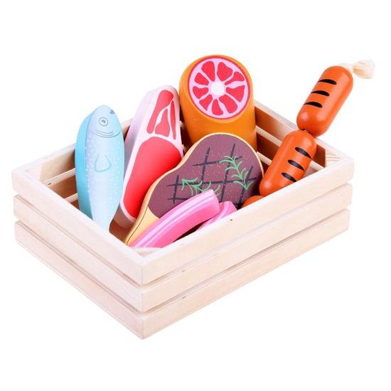 Dřevěné potraviny v bedýnce Wooden Box