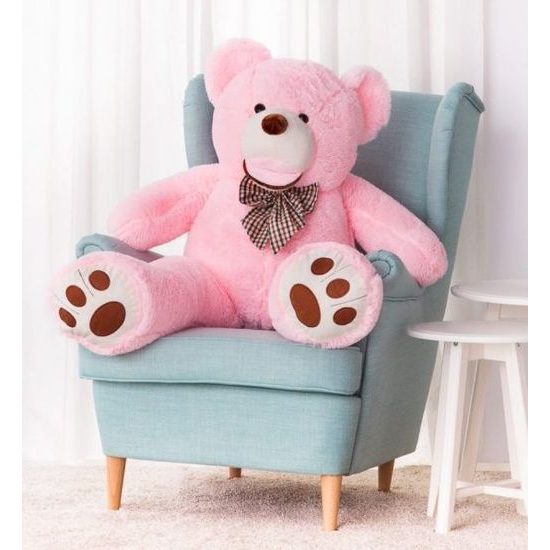 Plyšový medvěd Maty 130 cm růžový
