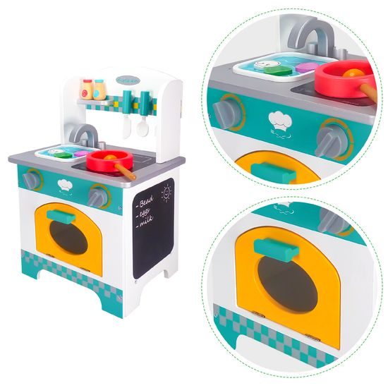 Ecotoys dětská dřevěná mini kuchyňka Little Chef