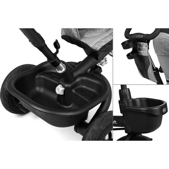 Tříkolka Kinderkraft AVEO šedá