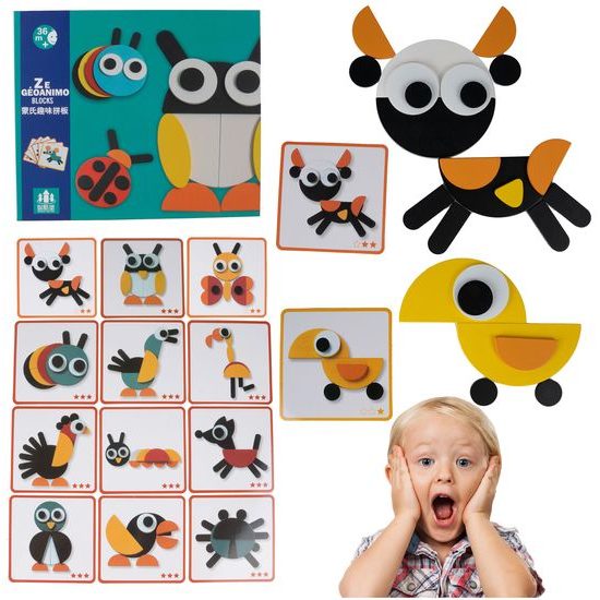 Dřevěné puzzle se zvířátky Animo Blocks