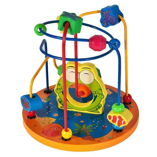 Dřevěná edukační kostka s labyrintem Activity Cube 8v1