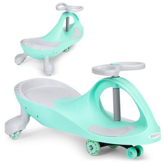 Ecotoys gravitační odrážedlo se svítícími koly Spinner - zelené
