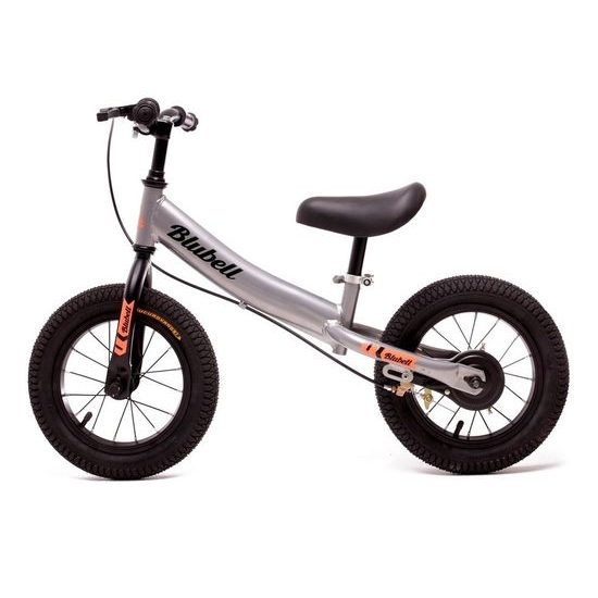 Dětské odrážedlo s nafukovacími koly 12" Rex stříbrno-černé