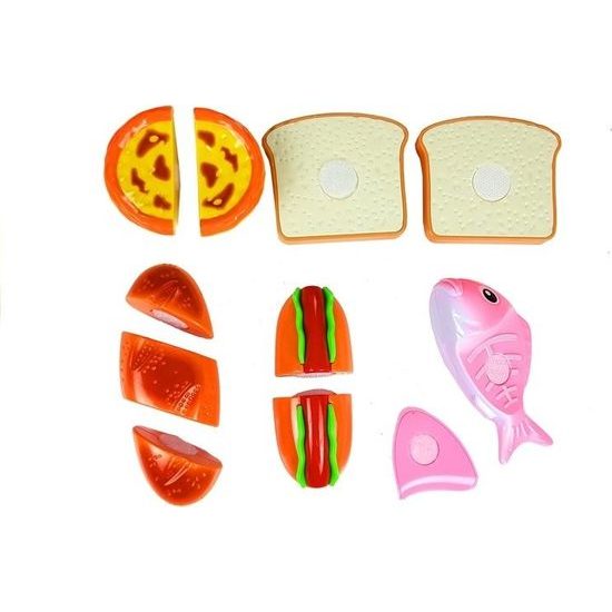 Dětská sada potravin na krájení na suchý zip