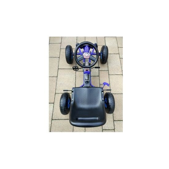 Dětská šlapací motokára s nafukovacími koly Formule 15 modrá