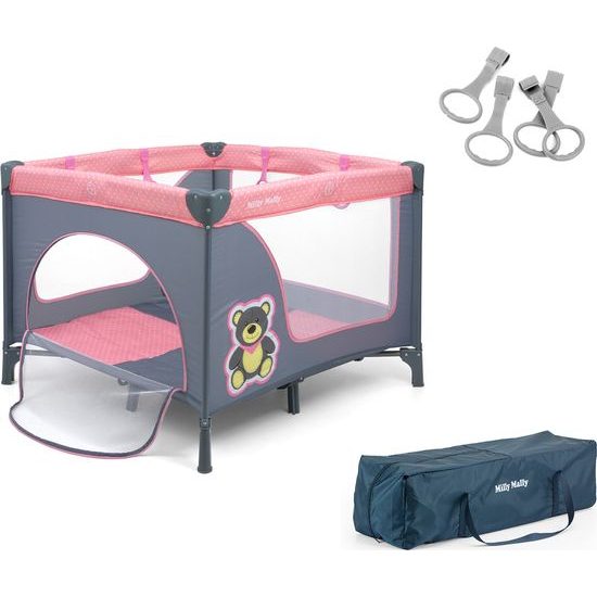 Dětská skládací ohrádka Milly Mally Fun Pink Bear