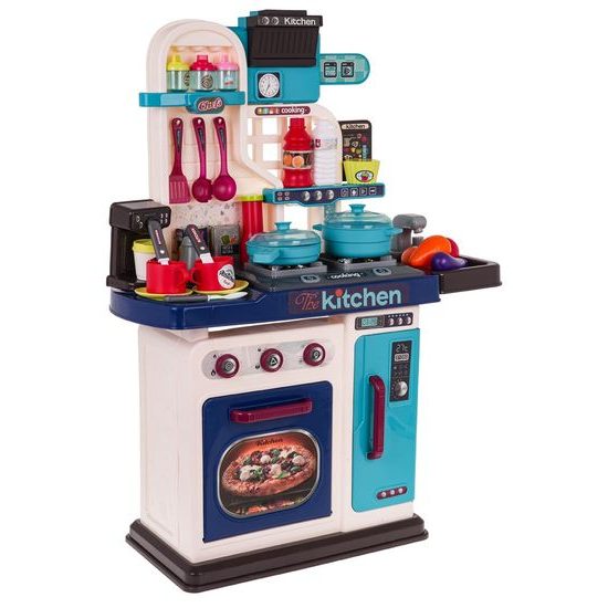 Dětská kuchyňka se zvuky, světlem a tekoucí vodou - 53 součástí