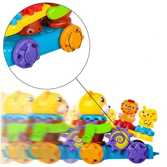 Veselé autíčko pro nejmenší s ozubenými kolečky Bear Car