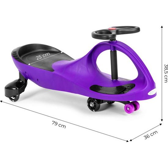 Ecotoys gravitační odrážedlo se svítícími koly Spinner - fialové