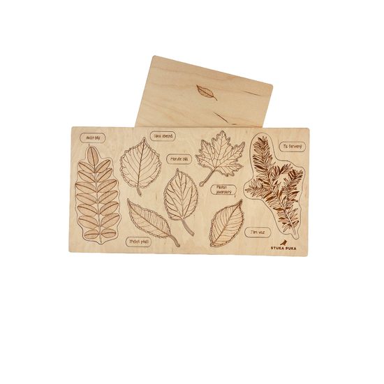 STROMY, LISTY A PLODY 3 - edukatívne drevené puzzle 26x49 cm