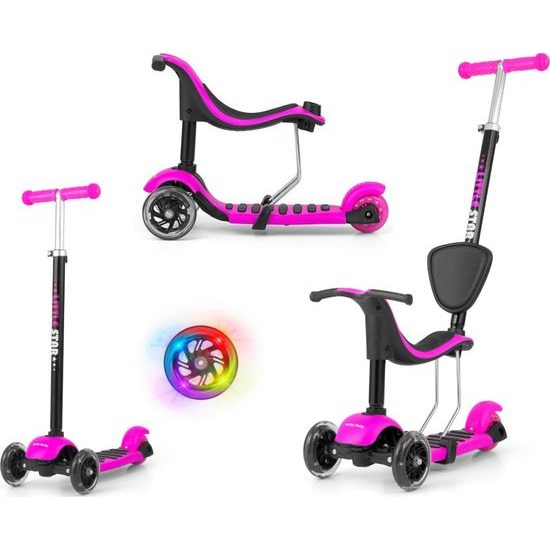 Dětská koloběžka Milly Mally Little Star pink