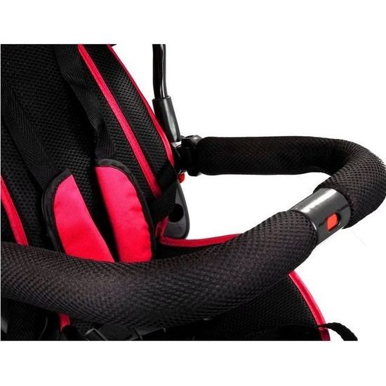 Majlo Toys multifunkční tříkolka s nafukovacími koly PRO500 červená