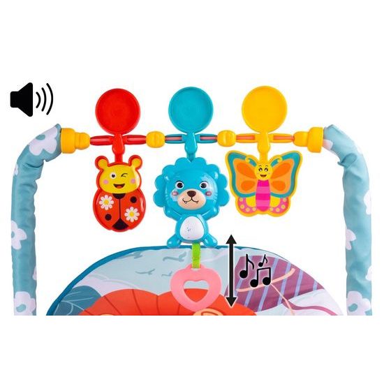 Kojenecké lehátko 3v1 s vibracemi Lvíček - modré