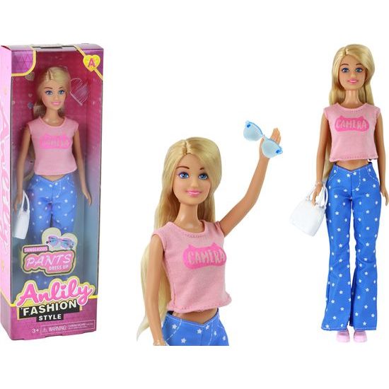 Dětská panenka Anlily s blond vlasy