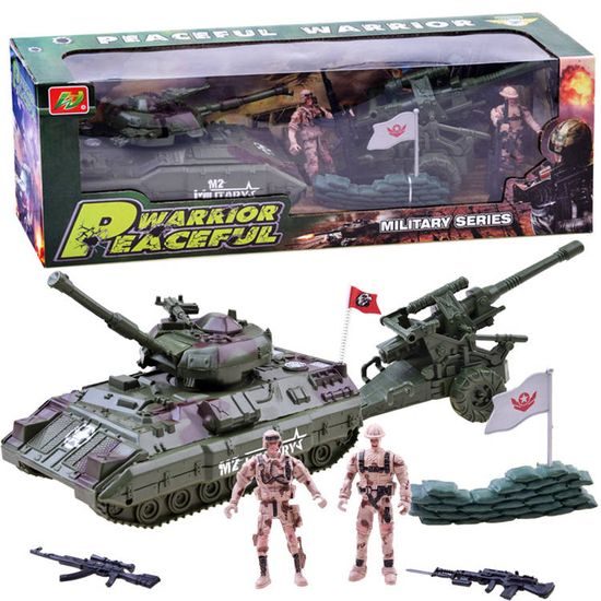 Vojenská sada s tankem a vojáčky Battle Warrior