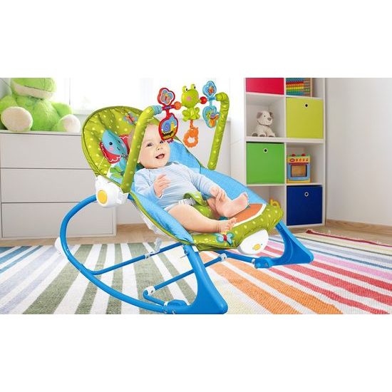 Kojenecké lehátko 3v1 s vibracemi Baby Rocker modré