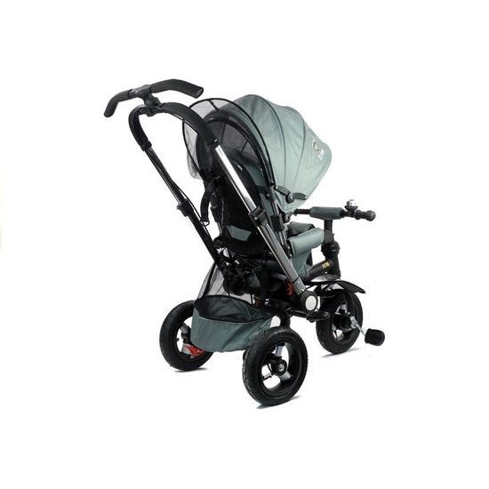 Majlo Toys oboustranná tříkolka s nafukovacími koly PRO700 stříbrná