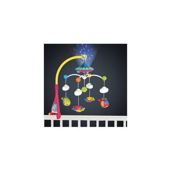 Haunger kolotoč nad postýlku s dálkovým ovladačem a projektorem