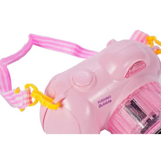 Bublifuk na baterie fotoaparát Flashing Bubble růžový